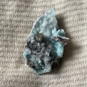 Blue Aragonite Crystal Cluster